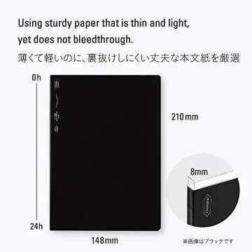 Nitoms S4111 STALOGY Notebook, A5, Squared, 1/2 Ear, Yellow