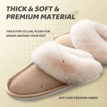 WATMAID Womens Slippers Memory Foam House Slippers Slippers for Women Indoor Christmas Slippers