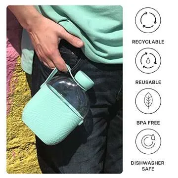 Stylish Hip Water Bottle - 650ml Reusable & Leak Proof
