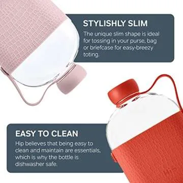 Stylish Hip Water Bottle - 650ml Reusable & Leak Proof