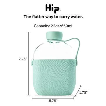 Stylish Hip Water Bottle - 650ml Reusable & Leak Proof