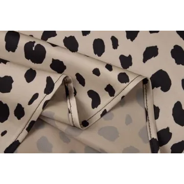 Soowalaoo High Waisted Leopard Midi Skirt for Ladies