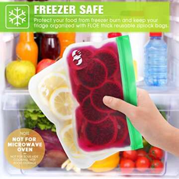 Top Quality Reusable Storage Bags, 10 Pack Leakproof