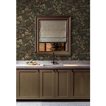 NextWall Bird Floral Peel and Stick Wallpaper