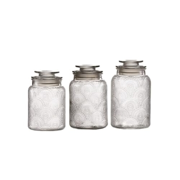 Style Setter 3-Piece Glass Canister Set for Cookies and More