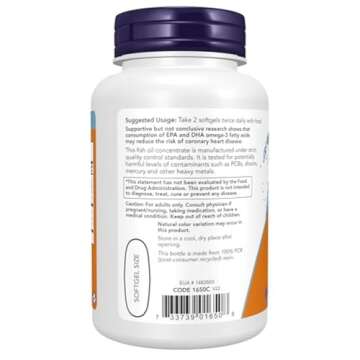 NOW Omega-3 Supplements for Cardiovascular Support
