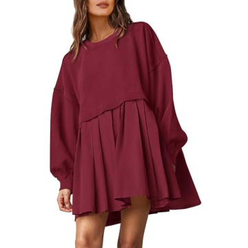 PRETTYGARDEN Cozy Fall Sweatshirt Dress for Women