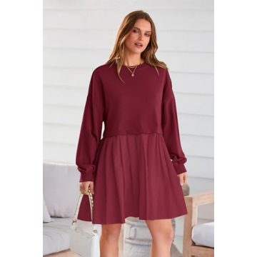 PRETTYGARDEN Cozy Fall Sweatshirt Dress for Women