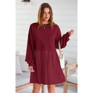 PRETTYGARDEN Cozy Fall Sweatshirt Dress for Women
