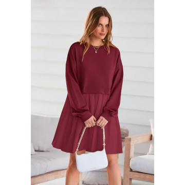 PRETTYGARDEN Cozy Fall Sweatshirt Dress for Women