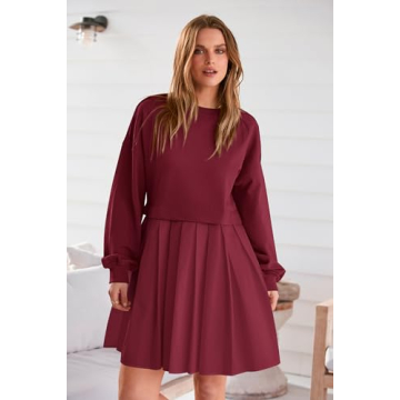 PRETTYGARDEN Cozy Fall Sweatshirt Dress for Women