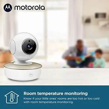 Motorola VM50G - HD Wireless 2-Camera & 5" Screen 1000ft Range Video Baby Monitor W/ 2-Way Audio - Indoor/Outdoor Usage, Remote Pan/Tilt/Zoom, Room Temperature, Night Vision, & Split Screen Viewing