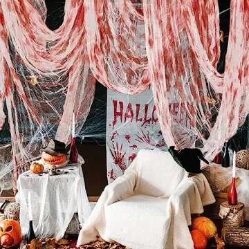 Watayo 315 Inch Halloween Creepy Blood Cloth for Parties