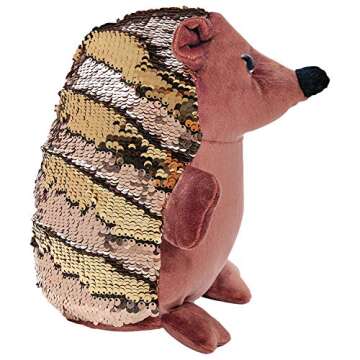 Creativity for Kids Sequin Pets Stuffed Animal - Happy the Hedgehog Plush Toy , Brown