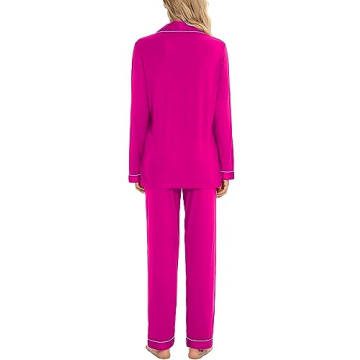 Anjue Women's Stylish Long Sleeve Pajamas for Cozy Nights