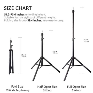 Adjustable Wig Stand Tripod for Mannequin Heads