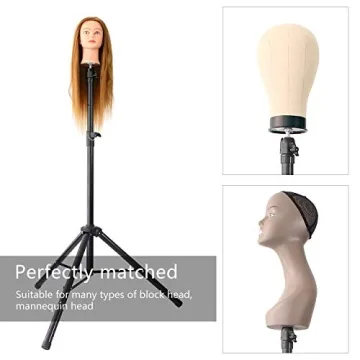 Adjustable Wig Stand Tripod for Mannequin Heads