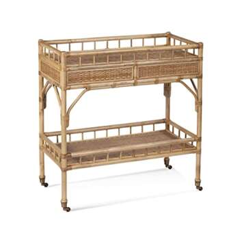 Bassett Miror Seaview Bar Cart Natural - Your Perfect Entertainment Solution