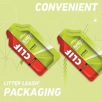 Citrus CLIF SHOT Energy Gels - 25mg Caffeine for Athletes