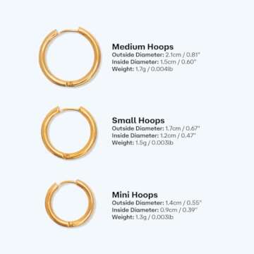 Trendy Waterproof Hoop Earrings - Hey Harper Jewelry