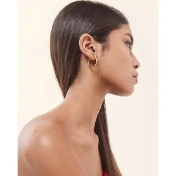 Trendy Waterproof Hoop Earrings - Hey Harper Jewelry