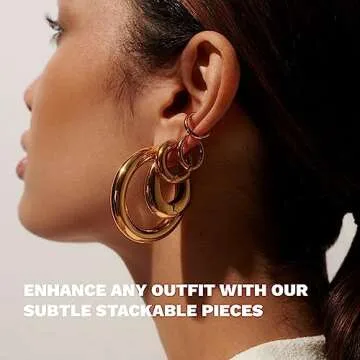 Trendy Waterproof Hoop Earrings - Hey Harper Jewelry