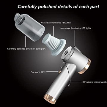 FITALLUS Cordless Car Vacuum Cleaner for Tesla 9000PA Suction