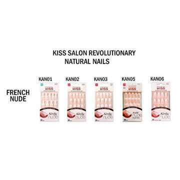 Kiss Salon Acrylic Nude French Nails 28 Count (Breathtaking) (3 Pack)