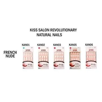 Kiss Salon Acrylic Nude French Nails 28 Count (Breathtaking) (3 Pack)