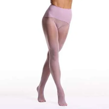 Frola Oil Shiny Stockings Pantyhose 360°Seamless Crotch High Waist Smooth Tights for Women(Large,1Pair Violet)