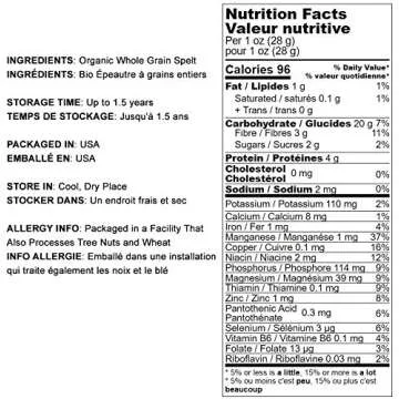 Food to Live Organic Spelt Flakes, 4 Pounds - Rolled Spelt Made from Whole Grain Non-GMO Berries, Uncooked, Raw Whole Foods, Vegan, Kosher, Bulk, Great for Breakfast Cereal and Granola.