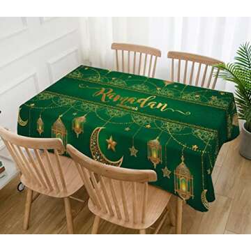 Elegant Hafangry Ramadan Mubarak Tablecloth for Eid