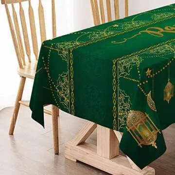 Elegant Hafangry Ramadan Mubarak Tablecloth for Eid
