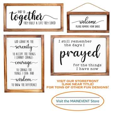 Give it to God and Go to Sleep Sign 8x17 Inch, Give it to God Christian Signs, Rustic Bedroom Wall Decor Couples, Framed Religious Art Wall Decor Go To Sleep Give It To God Farmhouse Bedroom Decor