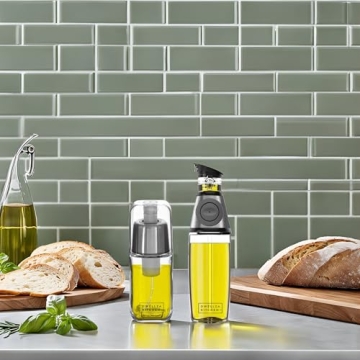 Olive Oil Dispenser & Sprayer - 2 In 1 Glass Kitchen Gadget