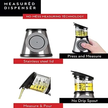 Olive Oil Dispenser & Sprayer - 2 In 1 Glass Kitchen Gadget