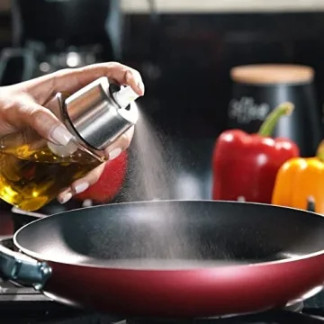 Olive Oil Dispenser & Sprayer - 2 In 1 Glass Kitchen Gadget