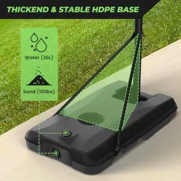 Basketball Hoop Outdoor 4.0-8.5ft Adjustable, Portable Basketball Goal System for Kids Teens and Youth in Backyard/Indoor/Driveway, with 33in Shatterproof Backboard