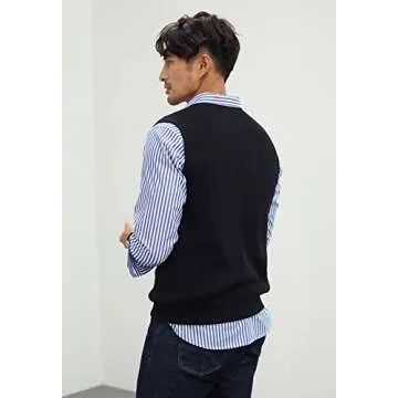 Stylish Zhilifs Mens V-Neck Sleeveless Sweater Vest