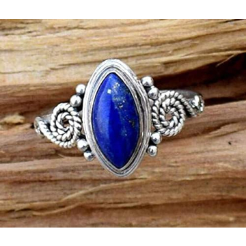 Lapis Lazuli Ring - Elegant 925 Sterling Silver for Women