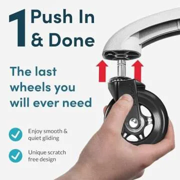 Lifelong Office Chair Wheels for Smooth Gliding on Floors