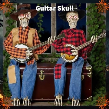 Funny Animated Dueling Banjo Skeletons for Halloween Decor