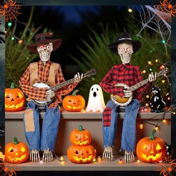 Funny Animated Dueling Banjo Skeletons for Halloween Decor