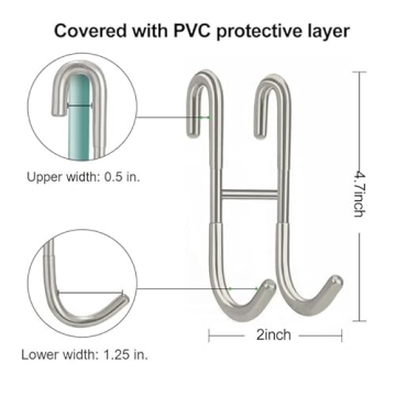 Haitis Stylish Over Shower Glass Door Hooks for Bathing Accessories
