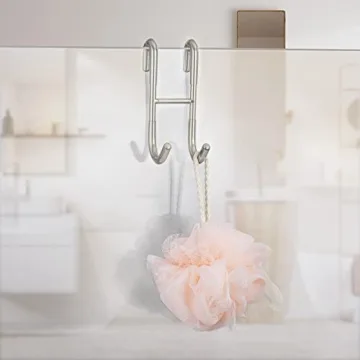 Haitis Stylish Over Shower Glass Door Hooks for Bathing Accessories
