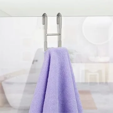 Haitis Stylish Over Shower Glass Door Hooks for Bathing Accessories