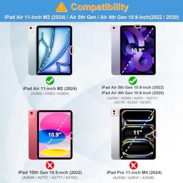 Fintie Rotating Case for iPad Air 11-inch M2 (2024), iPad Air 5th / 4th Generation (2022/2020) 10.9 ...