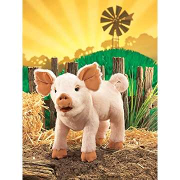 Folkmanis Piglet Hand Puppet for Kids - Soft and Cute