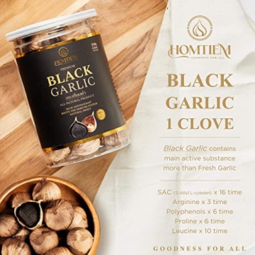HOMTIEM Black Garlic Fermented for Health Benefits