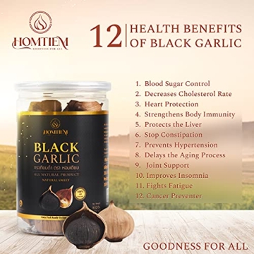HOMTIEM Black Garlic Fermented for Health Benefits